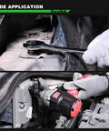 Using 15 Piece Half Inch Drive Metric Low Profile Stubby Impact Socket Set 10mm Through 24mm 6 Point CrMo in tight engine space.