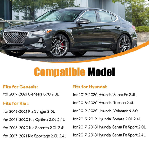 List of compatible models for VVT Solenoid With Camshaft Sensor Plug-And-Play Replacement For Hyundai 2.0L And 2.4L Engines