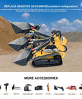 Triangular Track Skid Steer Loader T460 With 43.8 Inch Bucket 23HP Stand On Crawler Machine Hydraulic Drive Compact Track Loader 840 Lb Lifting Capacity A Real Workhorse For Small Jobs USA Stock shown with multiple attachments