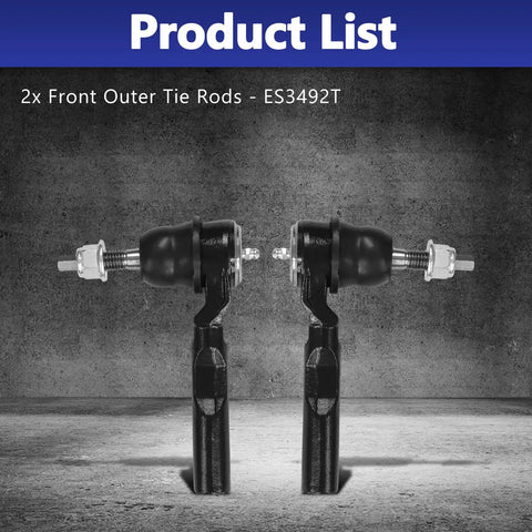 Front Outer Tie Rod Ends For Chevy Silverado 1500 1999 To 2006 And GMC Sierra 1500 2WD Replacement Part OE Style Heavy Duty Steering Linkage Direct Fit Accurate Alignment, pair