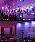 Candelabra E12 LED Smart Bulbs 2 4G WiFi RGB Color Changing Lights Works With Alexa Google Home Music Sync features and settings