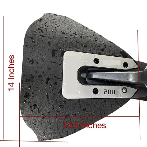 Whale Tail Hydrofoil Stabilizer for Outboard Boats 8 to 40 HP with measurements, durable marine part for easy install