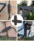 10 Pack Waterproof IP68 Outdoor Junction Box With 3 Way Quick Terminal All-Weather Replaceable Lever Wire Connectors installed outdoors.