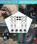 4 Sets 3500 Lb Trailer Bearing Kit For 1-3/8 To 1-1/16 Inch Spindle Boat Trailer Axle EZ-Lube Ready Kit in use on hub