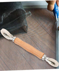 Window Screen Spline Roller Tool With Durable Wooden Handle For Easy Mesh Installation And Quick Repair Kit on wood surface