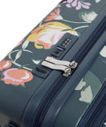 Underseat Carry On Rolling Luggage With USB Charging Port And Durable Hard Shell Protection Fresh Cut Floral Green Finish detail