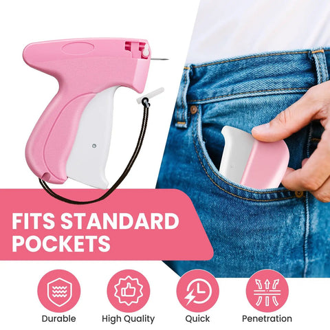 Upgraded Handheld Stitch Gun For Quick Clothing Fixes Smart Tagging Tool easy to carry in a pocket for quick mending.