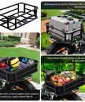 Rear Ebike Basket Large Capacity Waterproof Metal Cargo Rack For Electric Bikes Quick Assemble Mount Perfect For Picnic Gear Pet Dog Carrier Sports Bag Groceries And More On Back Seat