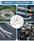 Grab And Go All In One 15 Size Spring Hose Clamps Assortment Kit 5mm Through 20mm Heavy Duty 72A Spring Steel Clips applications