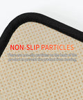 Non-slip particles on Electric Heated Floor Mat For Feet Under Desk At Office And Home AC 110V Foot Warmer Pad, close-up view.