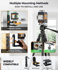 360 Degree Laser Level Self Leveling Kit With 56 Inch Tripod For Construction And Tile, Dual 360 Degree Horizontal And Vertical Planes, 16 Laser Lines Deliver Full Room Coverage on tripod with magnetic holder