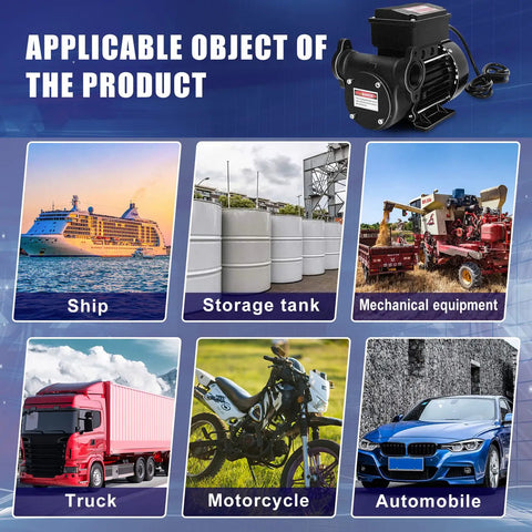 Heavy Diesel Transfer Pump Delivering A Fast 20 Gpm Flow With 110V Electric Power for various applications on ship, truck, motorcycle, and storage tank.