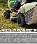 11x4.00-5 Tire And Wheel Assembly For Lawn Mowers And Turf Tractors with Tube 4 Ply installed on a lawn mower