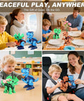 Children playing with Take Apart Dinosaur Toys For Kids Aged 3 To 8 STEM Construction Building Kit with family in various settings.