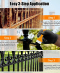 3-step application of Rust Busting Converter And Metal Primer For Metal Surfaces That Stops Rust And Seals Moisture