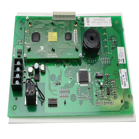 Heavy Duty Remote Annunciator Panel With An Eighty Character Backlit LCD Display And Four Line System Message Layout circuit board with components.
