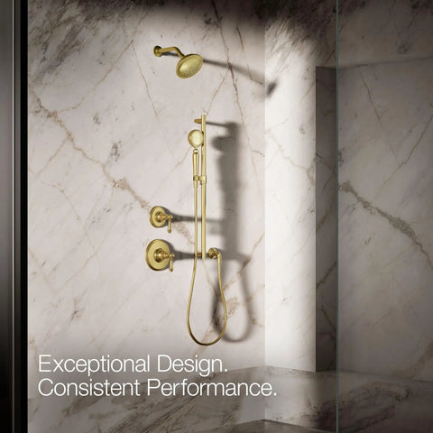 Artifacts Single-Function Handshower With 1.75 GPM Flow, Katalyst Air-Induction, Ergonomic Pivot, Vibrant Brass Finish