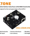 Xtone Ultra Low Latency Guitar Audio Interface With 192KHz Sampling Rate 108dB Dynamic Range Pure Guitar Input Three Output Ports
