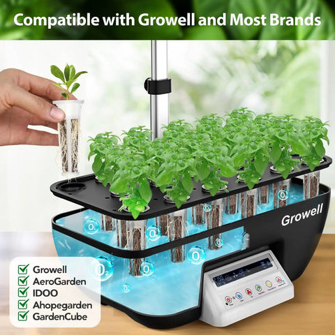 120 Pcs Hydroponic Pods Kit With 60 Grow Sponges And 60 Pod Labels For AeroGarden And Most Hydroponic Systems in use