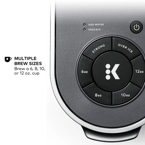 K Supreme Single Serve K Cup Pod Coffee Maker With MultiStream Technology Delivers Rich Flavor For Every Cup control panel view