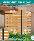 Hide Ugly AC Unit With This Outdoor Wood Privacy Fence Enclosure No Dig Privacy Screen 48 By 48 Inches in garden