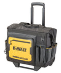 18 Inch Rolling Tool Bag With 27 Pockets For Rough Jobsites IP54 Water Resistant Compartment Built Tough From 1680D Fabric And Dirt Repellent Tarpaulin