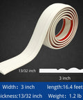 Flexible Peel And Stick Wall Base Molding Rubber Baseboard Trim 3 Inch Wide By 16.4 Feet Long Self Adhesive Vinyl Cove Base Creamy White