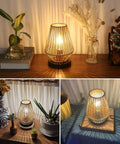 Cozy Boho Rattan Table Lamps Set Of 2 With Touch Control 3 Way Dimmable Nightstand Lamps For Bedroom on wooden table