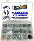 250 Piece Bolt Fasteners Kit For TTR Series Motorcycles with visible compartment of bolts, nuts, washers, and cotter pins.