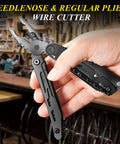 Person holding the Everyday Carry 18 In 1 Multitool Pocket Knife With Pliers Saw Corkscrew Detachable Scissors And Safety Lock