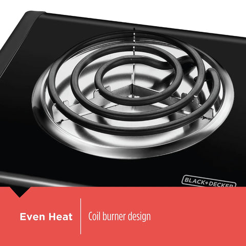 Single Burner Portable Buffet Range With Adjustable Temperature, Coiled Element Keeps Food Hot, Easy To Use Design For Home Parties
