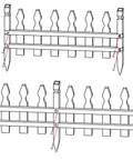 Diagram of Solid Fir Wood Garden Picket Fence Edging Kit With Five Panels For Yard Border And Plant Beds Approximately 178 By 22 Inches Durable Outdoor Fence System