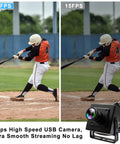 50FPS Global Shutter USB Camera With Wide Angle Distortion Free Color Lens USB 2.0 Plug And Play For Golf Swing Slow Motion