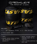 26 Inch Bike Tire Replacement Kit With Or Without Inner Tubes Includes Tools Fits 26 By 1.75 And 26 By 2.125 Rims Yellow Logo 2 Pack Without Tubes Upgrade From OEM Parts