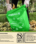 13 Gallon Compostable Trash Bags 50 Count Heavy Duty Tall Kitchen Bags For Food Scraps Certified BPI And ASTM D6400 Eco Friendly Waste