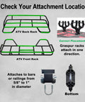 Dual ATV Gun And Bow Rack With Cushioned Rubber Grips Mounts On Standard Five Eighths To One Inch Bars installation guide