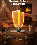 Cozy Up Your Patio With This 1500W Infrared Outdoor Heater With Remote 60 Degree Oscillation 9 Heat Levels Black in living room