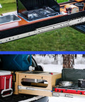 Heavy Duty Drawer Slides 72 Inch Or 80 Inch Full Extension Ball Bearing Rails Rust Proof Wear Resistant Professional Drawer Runners For RV Truck Mechanical Cabinet in use with outdoor kitchen setup.