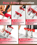 Two Station Sheet Metal Bender Roller Tool for 0 to 100 Degree Bends, 7 Inch Rolling Axis, step-by-step bending process