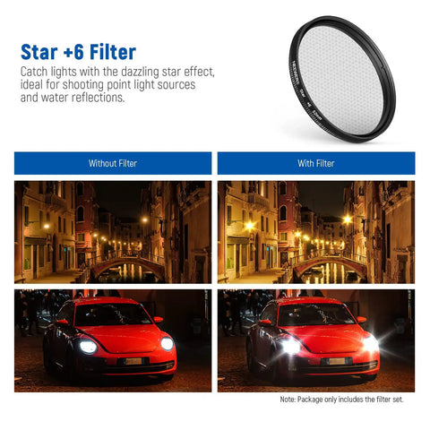 Starburst effect example using 52mm ND CPL Starburst Filter Set With Phone Lens Clamp For iPhone And Canon Nikon Sony Cameras