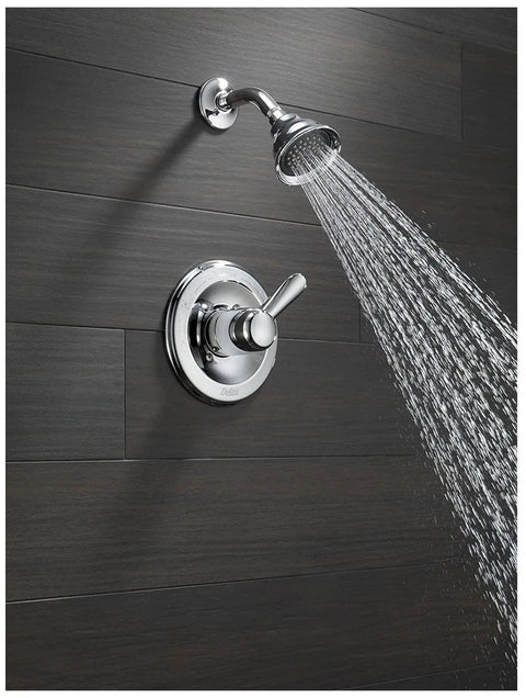 Lahara 14 Series 5-Setting Shower Faucet Trim Kit With Chrome Shower Head And Handle, Valve Trim Kit, Chrome Finish, Valve Not Included