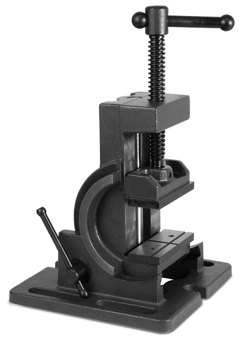 Tilting Vise For Benchtops And Drill Presses, 3.25 Inch Jaw Opening, 1.75 Inch Jaw Size, Industrial Cast Iron, side view