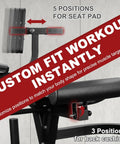 Adjustable Leg Extension And Curl Machine For Home Gym showing seat adjustability