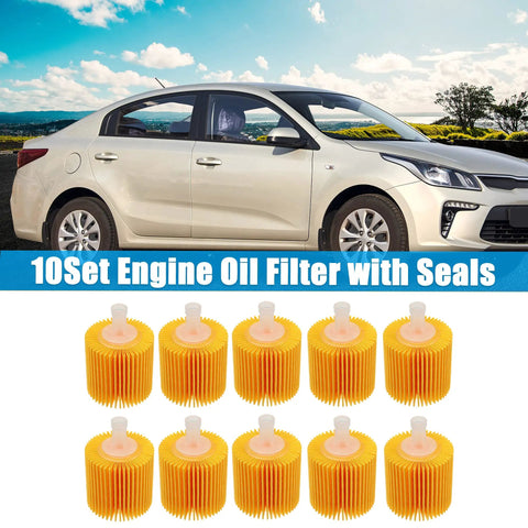 Engine Oil Filter Set For Toyota Avalon Camry Highlander RAV4 Sienna 10 Pack 04152-YZZA1 04152-31090 04152-YZZG1 product image