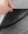 Inside view of High Quality Oxford Zippered Document Bag With Sturdy Handle Tote showing zipper and durable oxford fabric.
