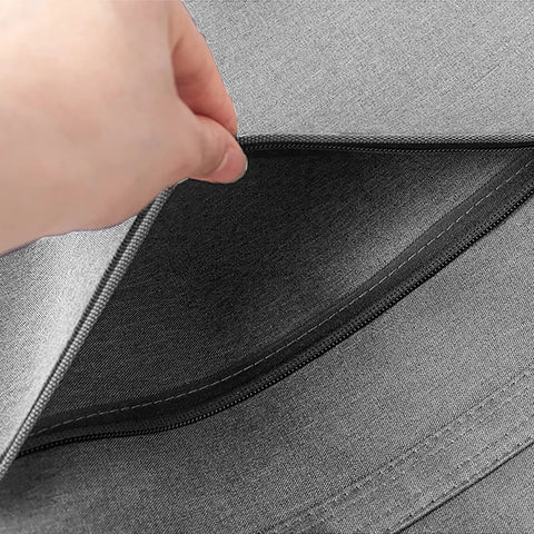 Inside view of High Quality Oxford Zippered Document Bag With Sturdy Handle Tote showing zipper and durable oxford fabric.
