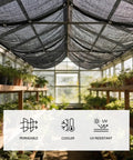 30 Percent Shade Cloth For Greenhouses And Gardens 8 Foot By 12 Foot Heavy Duty HDPE Tarp With Grommets installed in greenhouse