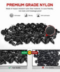 Nylon Bumper Rivet Clips Set 100 Pieces For 8mm Holes, Premium Grade Nylon Material, Anti-wear and Sturdy Design Comparison
