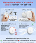 Installation guide for Heiman HM-636THS Dual Smoke And Carbon Monoxide Detector 10 Year Sealed Battery 3 Pack