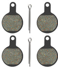 Road Passion bicycle disc brake pads set for Tektro IOX/Novela MTB; four round pads with mounting pins.